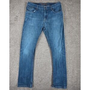 Kimes Ranch Roger Mens Blue Straight Leg Denim Jeans Made in USA 36x32